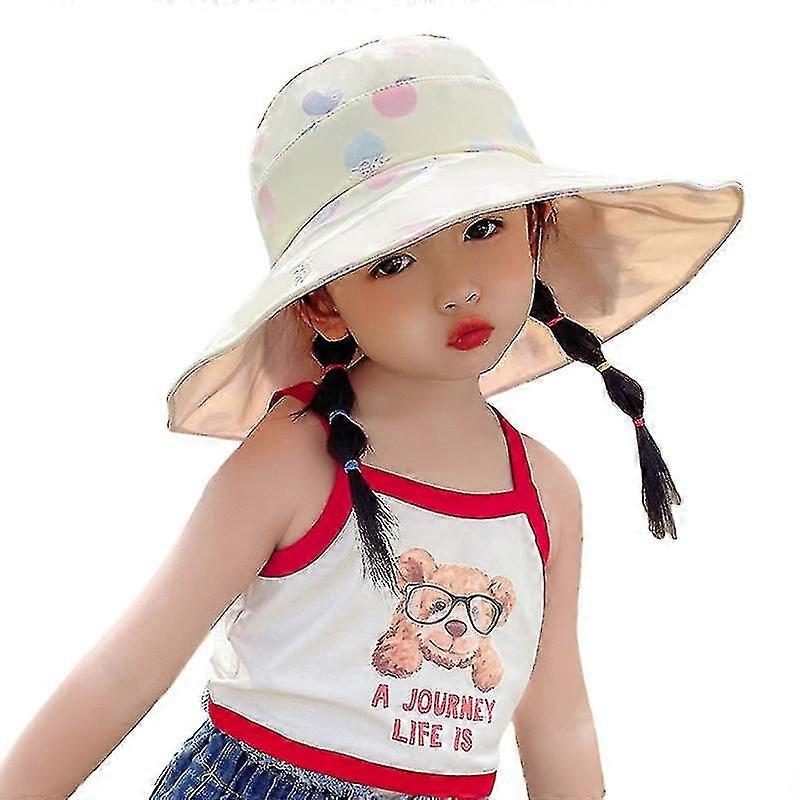 Kids Bowknot Empty Top Hat Embroidery Sun Visor Hat For Cam