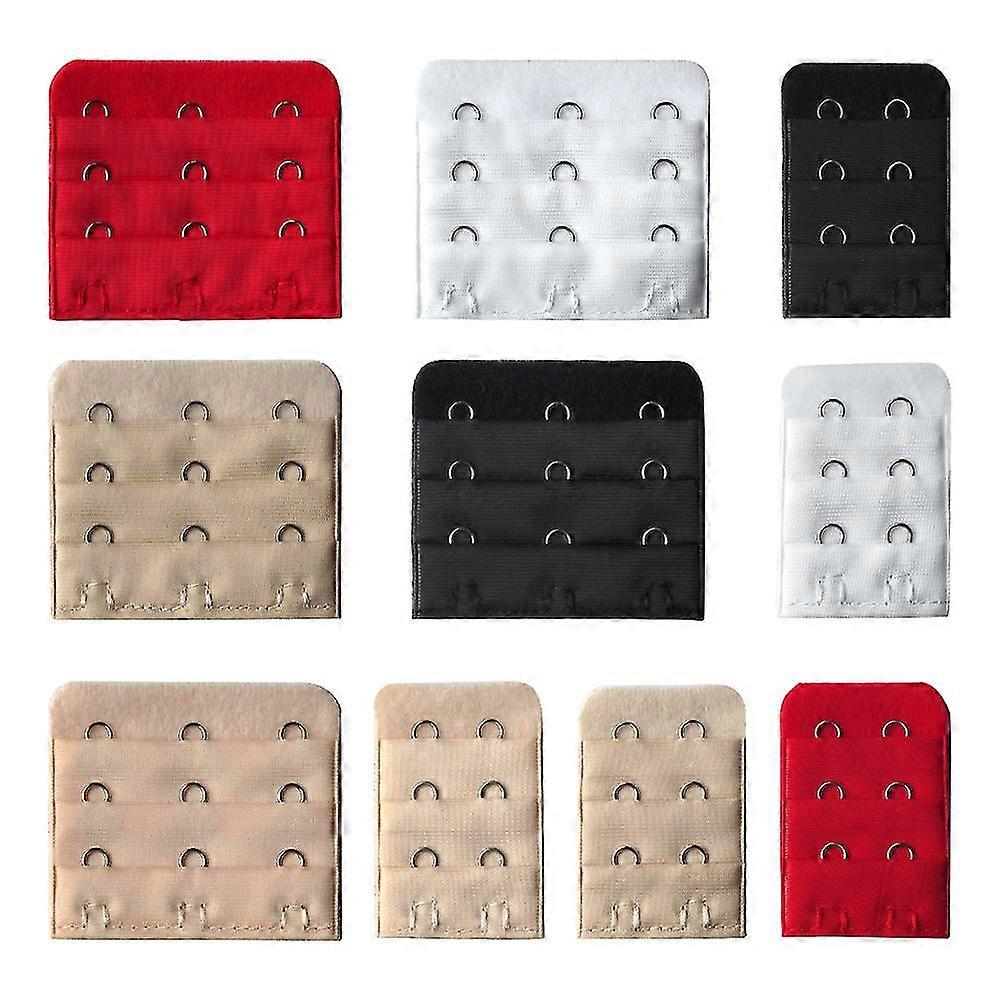 10pcs Women 2 Hooks 3 Hooks Soft Underwear Universal 5 Colors Solid Bra Extender
