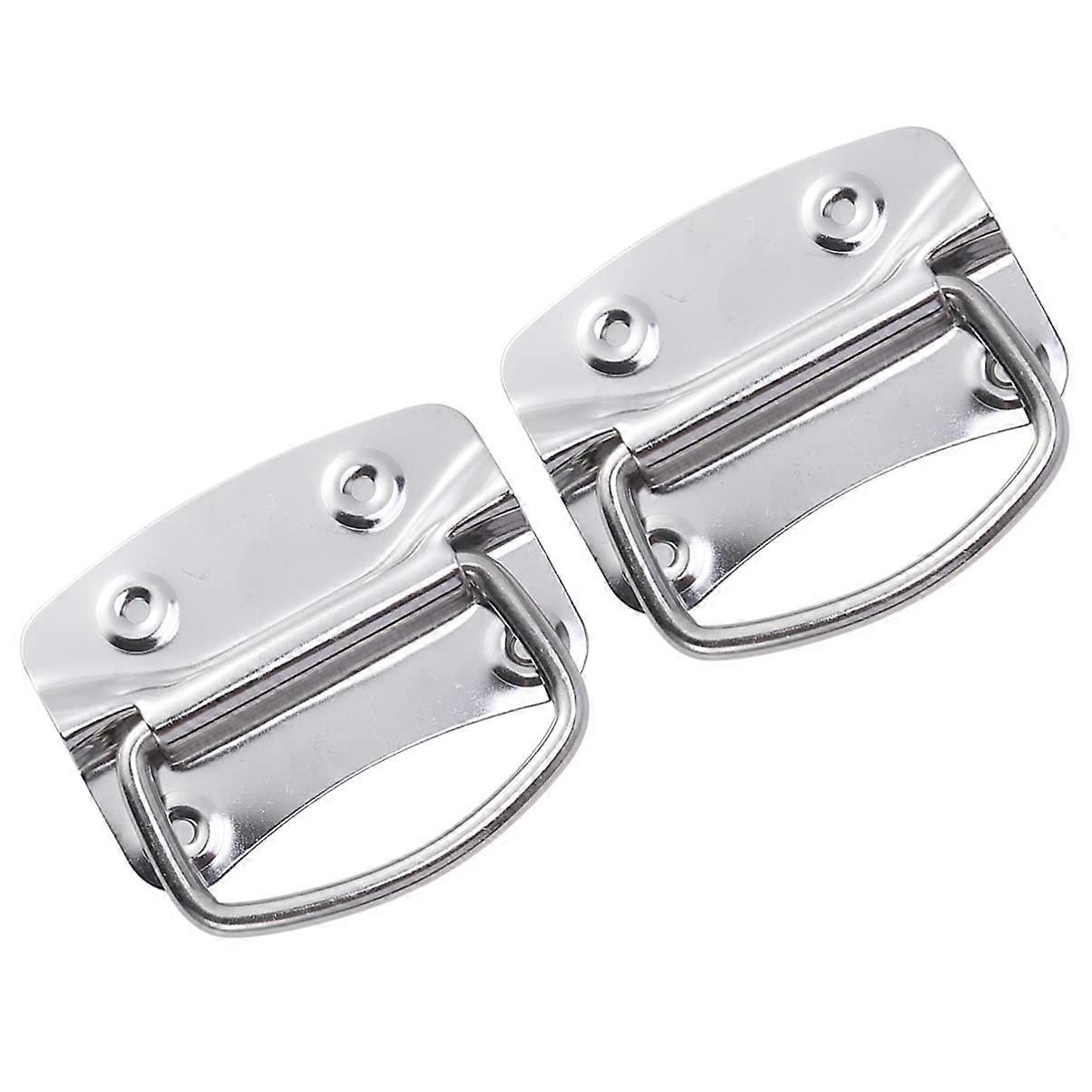 2PCS الفولاذ المقاوم للصدأ سحب مقابض الثقيلة الثقيلة مقابض الصدر لباب صندوق الأدوات
