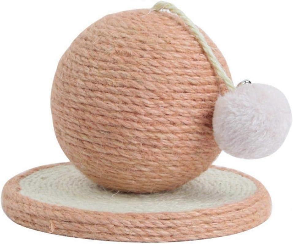 Natural Sisal Cat Scratching Ball – Upright Self-Entertainment Toy For Cats