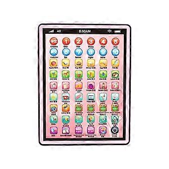 Kids Tablet Boys Learning Pad With LED Teach Alphabet Numbers Math Early Development Interactive Electronic Toy Christmas Gifts Baby Toys For Boys