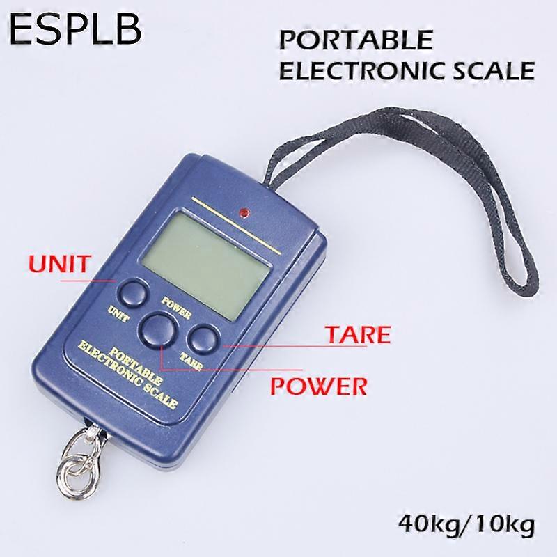 ESPLB Mini Digital Scale 0-10KG/5g 10-40KG/10g Fishing Travel Luggage Hanging Scale Electronic Weighing Scale No Backup Light