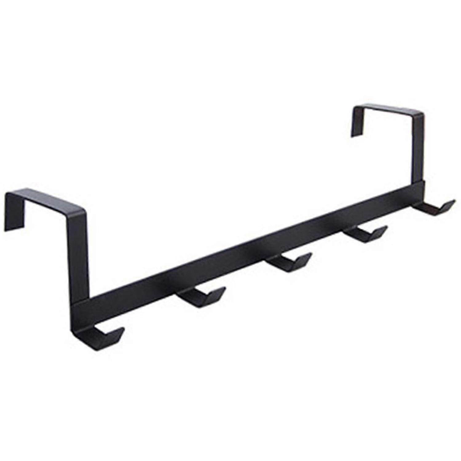 Smart Wide Over The Door Rack Wrought Iron Hook Black