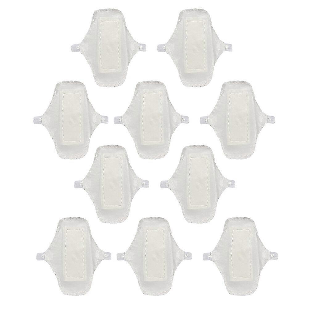 10Pcs gjenbrukbare bomullsputer Menstruasjonsbind Sanitetsbind for kvinner Jenter