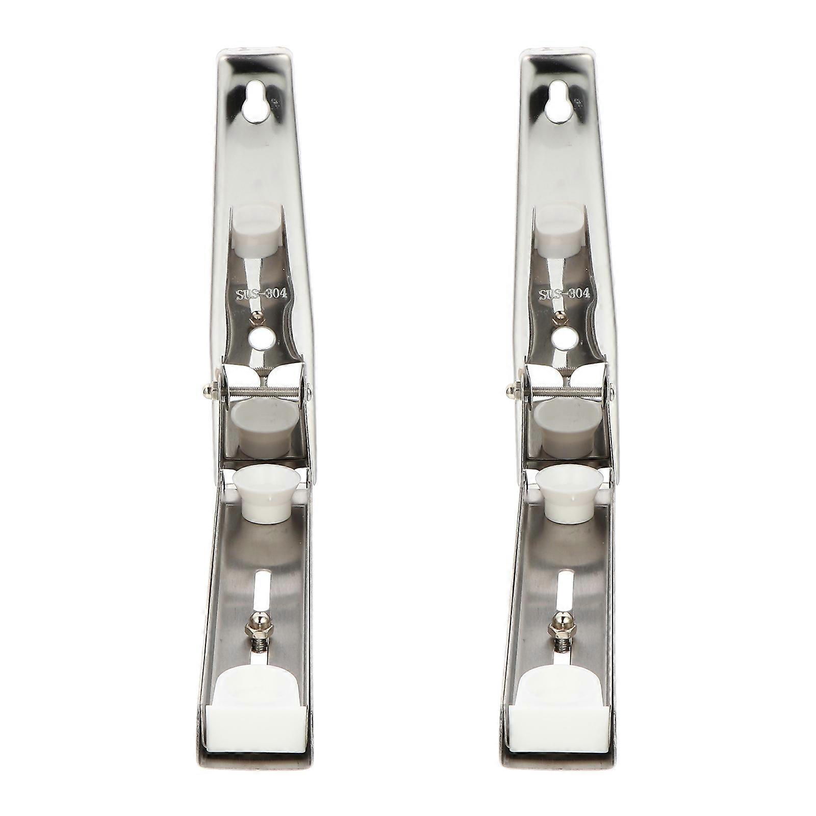 2pcs Durable Microwave Oven Rack Wall Mounted Kitchen Retractable Bracket