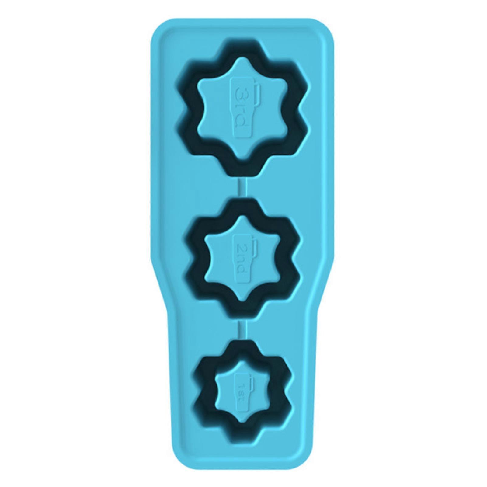 Silicone Ice Cube Mold Tray with Lid Snowflake Cup Shape Reusable Large Ice Cube Mold Food-Grade Silicone Easy to Clean Stackable Ice Tray for 20-40 O