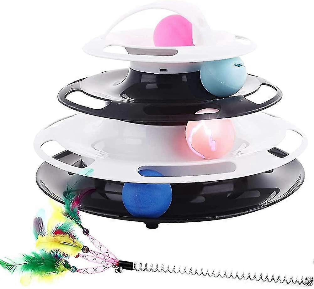 Cat Toy Cat Toys 4 Tower And 4 Balls With Catnip Balls / Glowing Balls / Feather