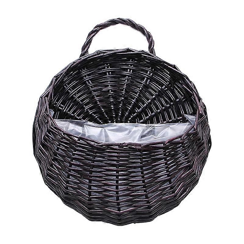 Iögonfallande blomkorgar DIY vävd praktisk rottingförvaringskorg trädgårdsartiklar