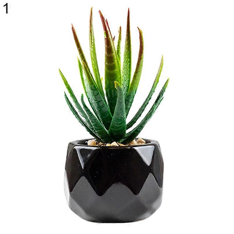 Artificial Plant Reusable Realistic PVC Fresh Keeping Easy Care Artificial Succulents Bonsai for Home JIKAIX