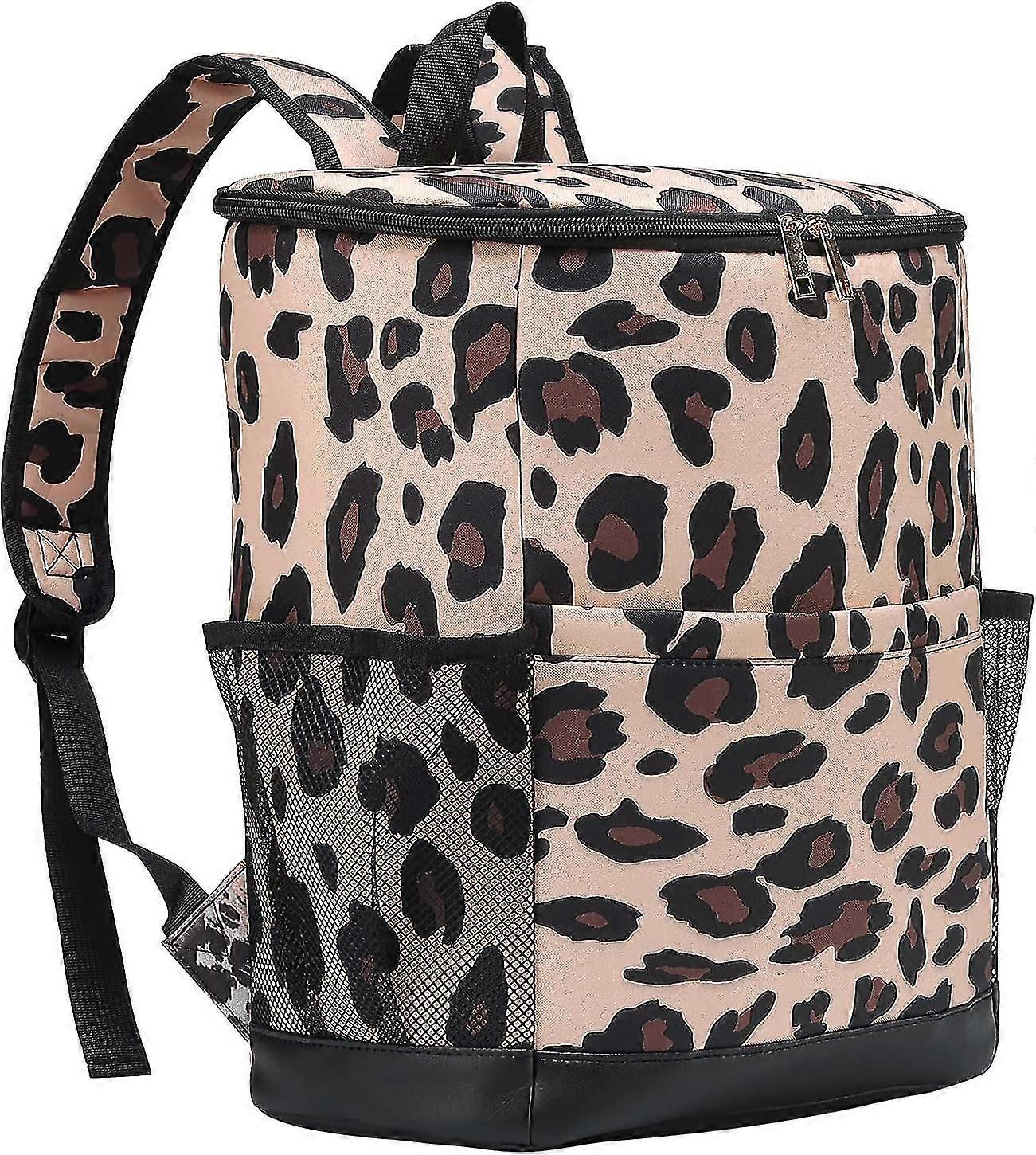 Cooler Backpack Women Leopard Leak Proof Backpack Cooler Bags Lightweight Soft