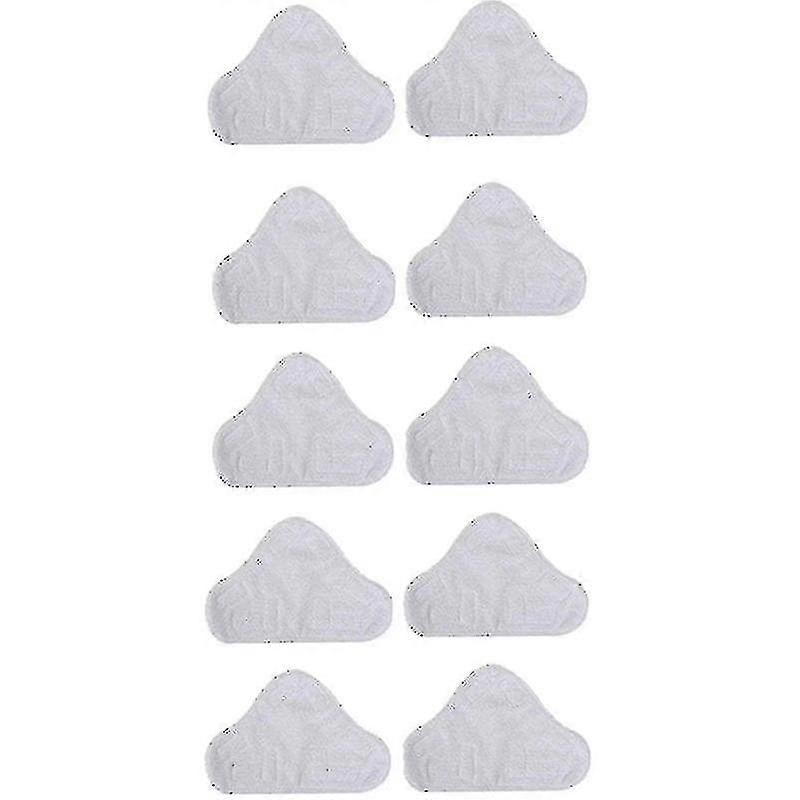 10 Pack Replacement Steam Mop Microfiber Cloth Pad For H2o Mop X5 Triangular Drag