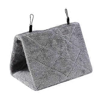 6 Colors Soft Plush Hanging Cage Hammock For Birds Parrot Canary Warm Hut Nest Toy For