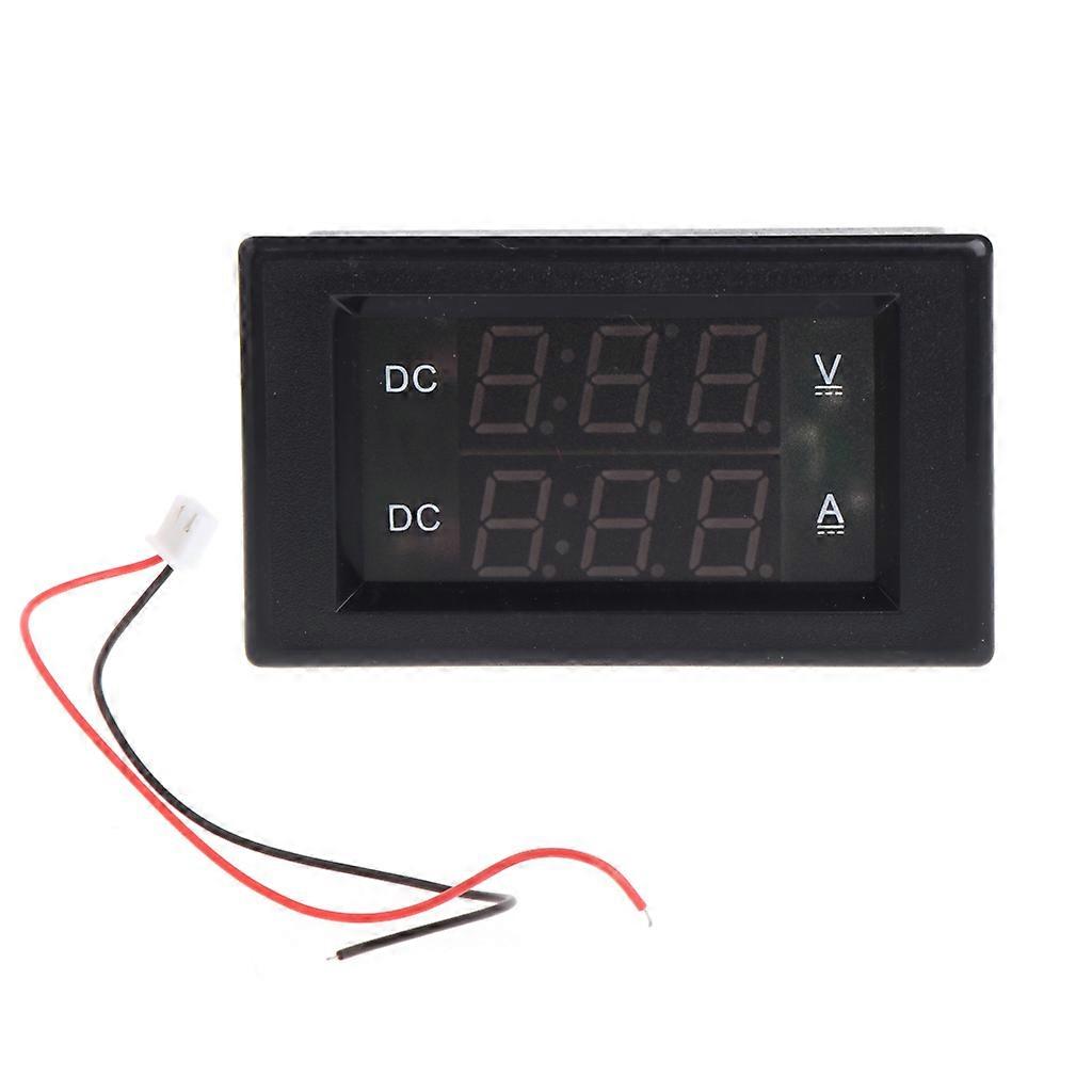 DC 600V 20A Dual Digital Voltmeter Ammeter Volt Amp Tester Gauge Meter Red+Green