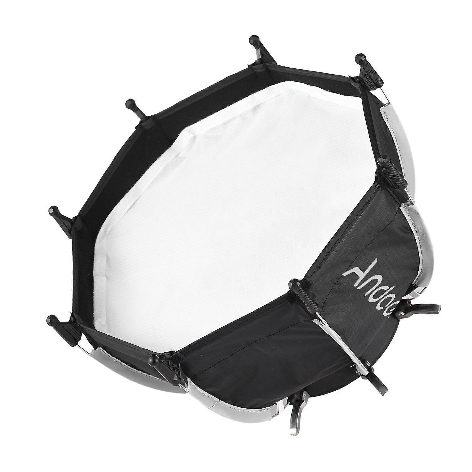 Andoer 30cm/ 11.8in Mini Octagonal Softbox with Removeable Diffuser Cloth Honeycomb Grid Compatible with Andoer Mini COB Video Light