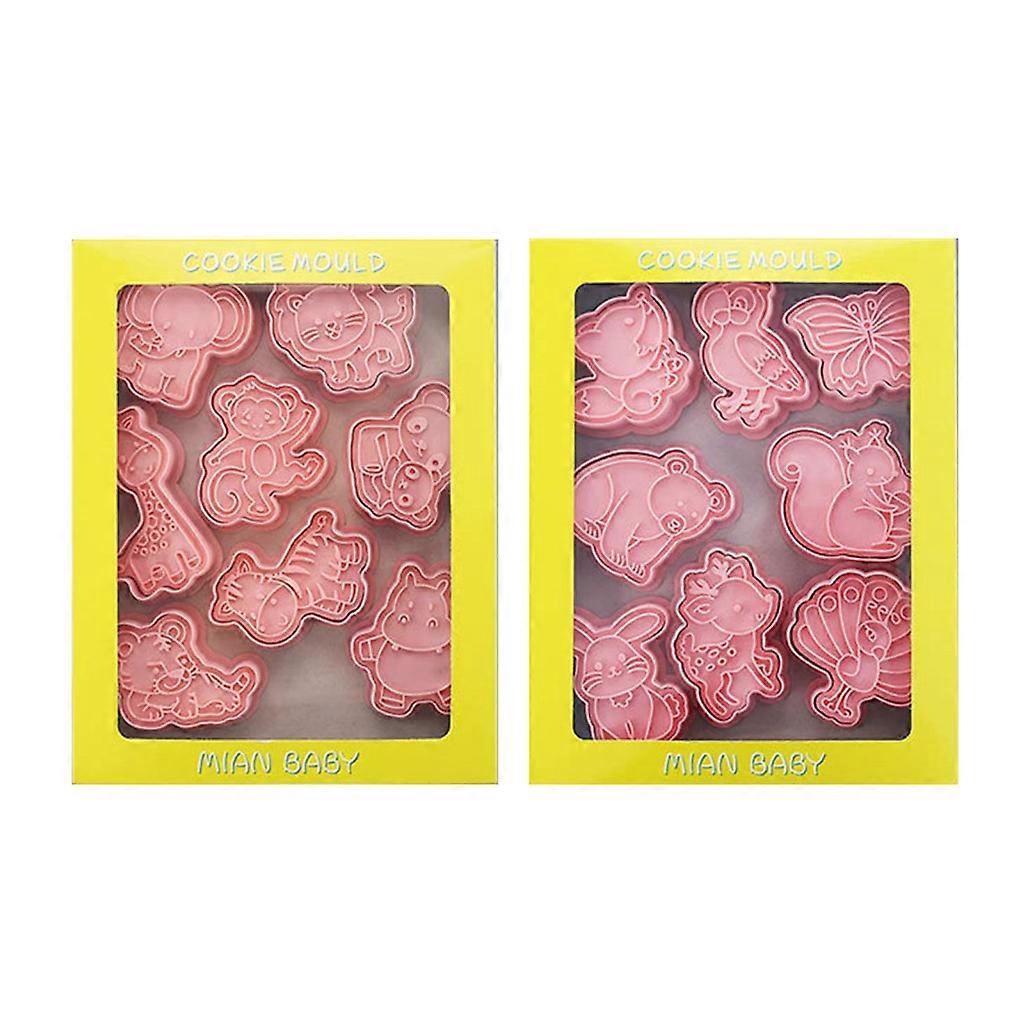 Biscuit Cutters Animals Shaped Cookie Cutters Embossed Cookie Molds Gift for Kid