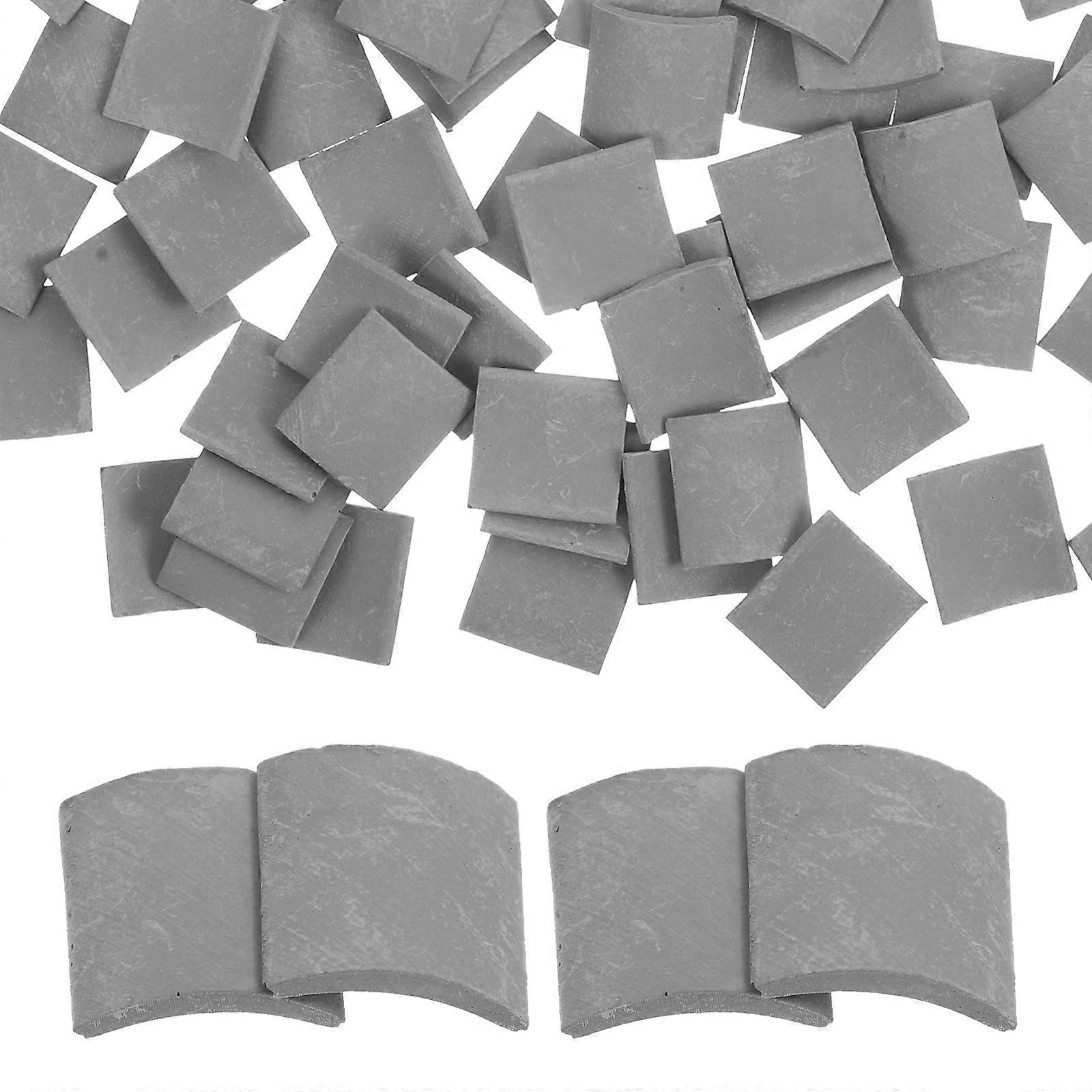 70pcs محاكاة بلاط السقف الصغيرة نماذج بلاط السقف DIY مصغرة سقف البلاط الدعائم منزل صغير