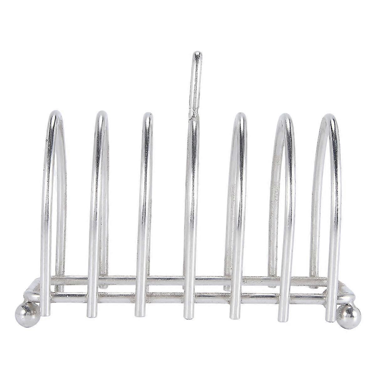 Toast Brotständer Halter 6 Slice Edelstahl Toast Rack mit Kugelfüßen und Schlaufe Tragegriff