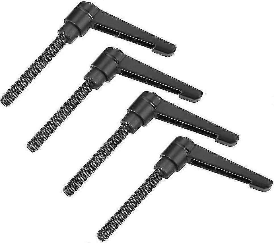 4 stk klemmespakhåndtak, justerbar M8 rustfritt stål mannlig gjengehåndtak maskingrep, svart (40mmp20211224374
