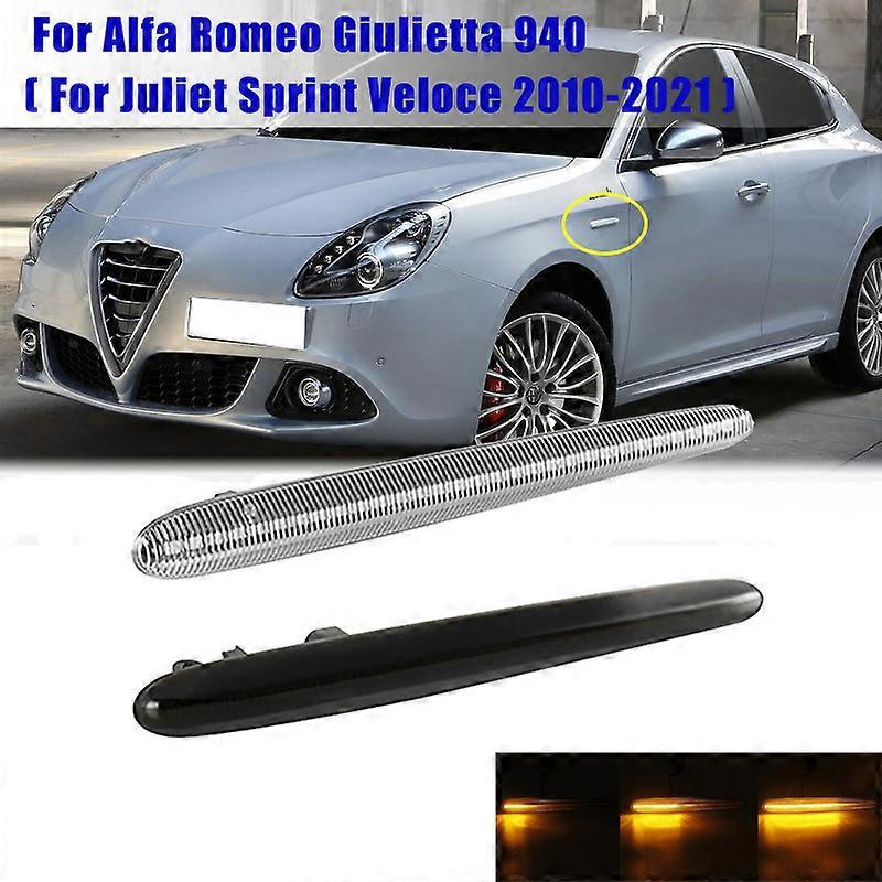 Feux de position d’aile latéraux dynamiques à LED pour Alfa Romeo Giulietta 940 Juliet Sprint Veloce 2010-2021 Clignotant Clignotant Lampes Clignotantes