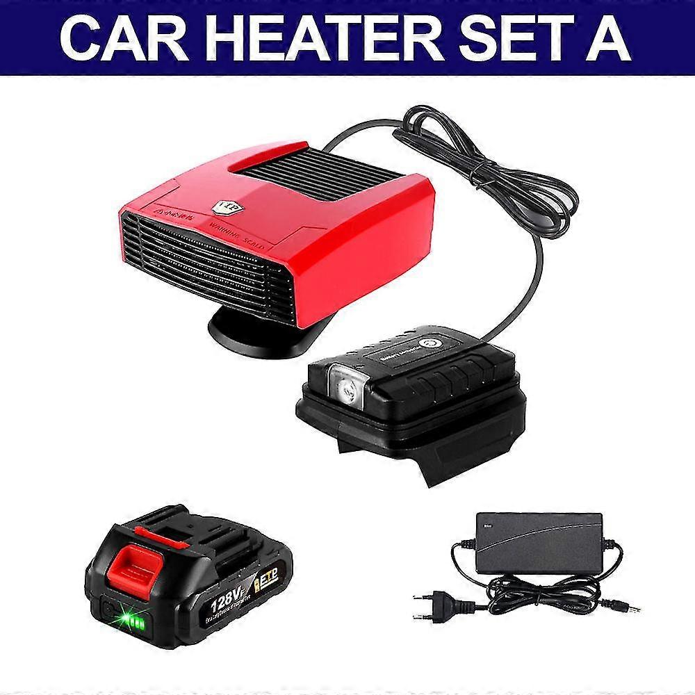 4 In 1 600wカーヒーター電気冷却暖房ファン電気フロントガラス曇り止めデミスターデフロスターマキタ18vバッテリー-SA