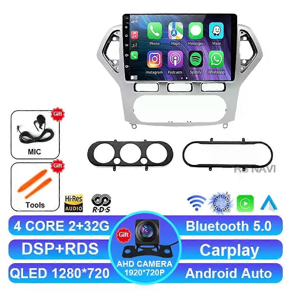 Android 14 Autoradio Pour Ford Mondeo 4 Mk4 2010 - 2013 2014 Navigation Stéréo Dsp Dvd 5g Wifi Bt Viedo Player 2din Unité Principale Gps