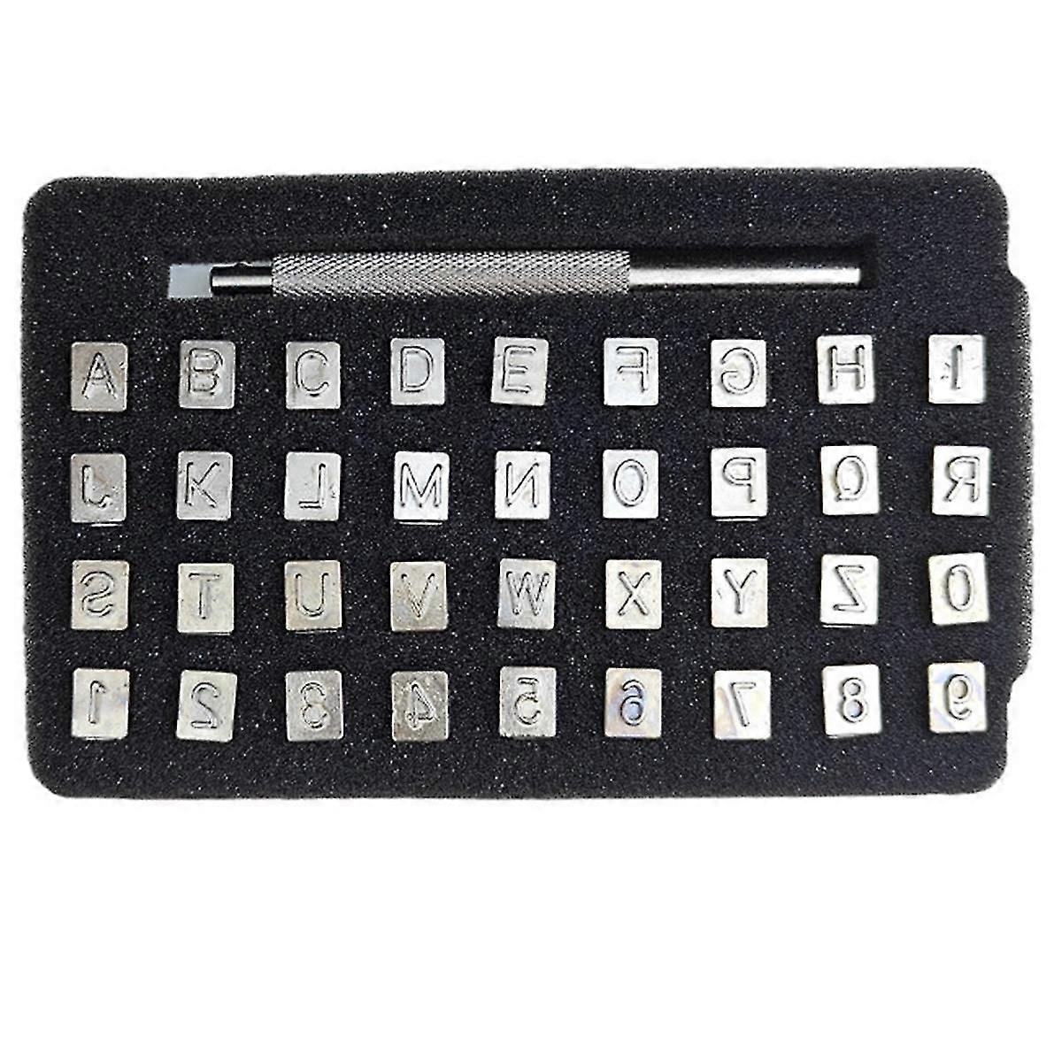 Diy Leather Stamp Engraving Craft Tools, Alphanumeric Stamp Leather Craft,3mm