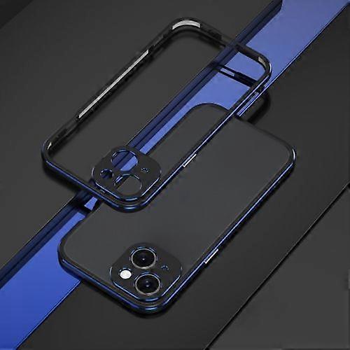 For iPhone 15 Aurora Series Lens Protector + Metal Frame Phone Case