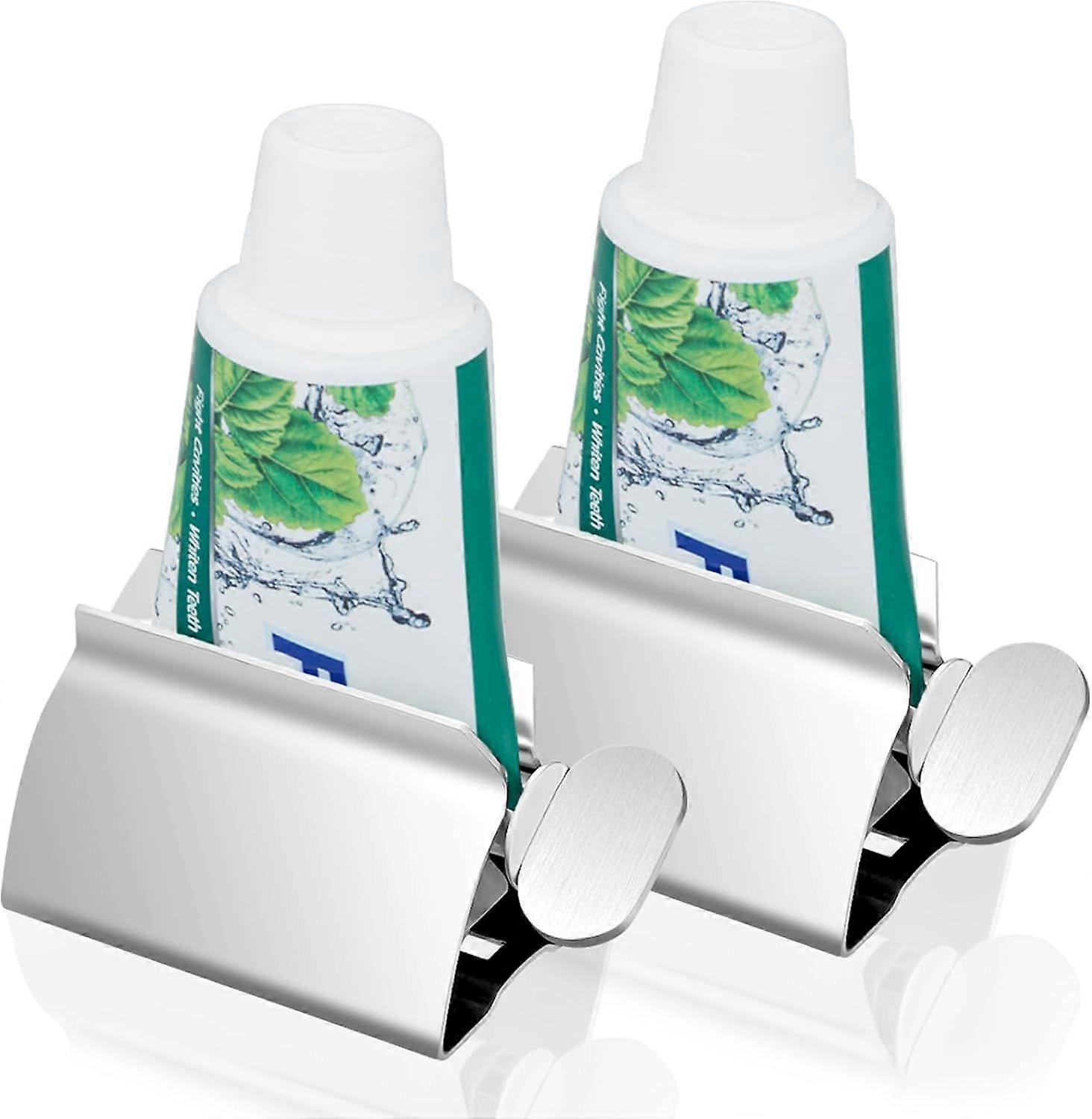 Toothpaste Squeezer, Set of 2, Stainless Steel Rolling Toothpaste Squeezer, Tube Squeezer, Toothpaste Roller