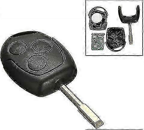 1pcs 3 Button 433mhz Remote Entry Key Fob For Ford/mondeo/fiesta/focus/ka Transit -JA