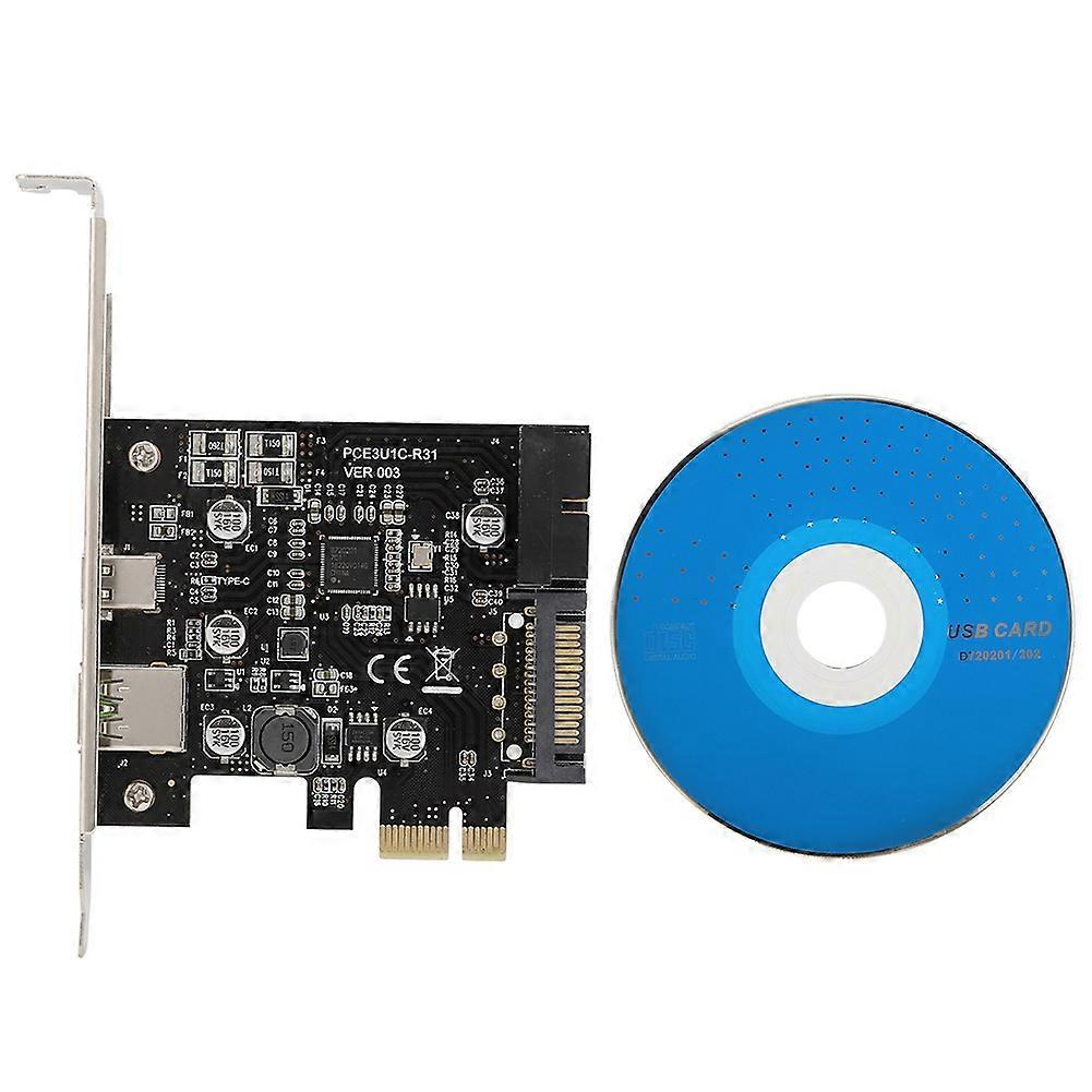 PCI-E to USB Fast Charge + 19PIN Front USB Riser Card Adapter Card
