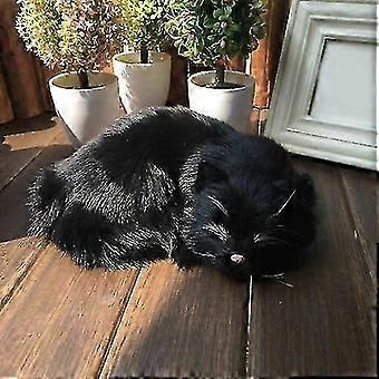 Realistische schlafende lebensechte Katze Plüsch Kunstpelz Lebensgröße Pelz Haus Tier