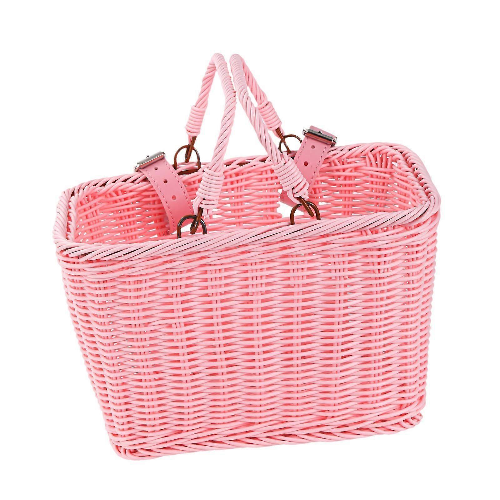 Barncykel Korg Främre Cykel Cykelkorg för Främre Styret Pojkar Småbarn rosa