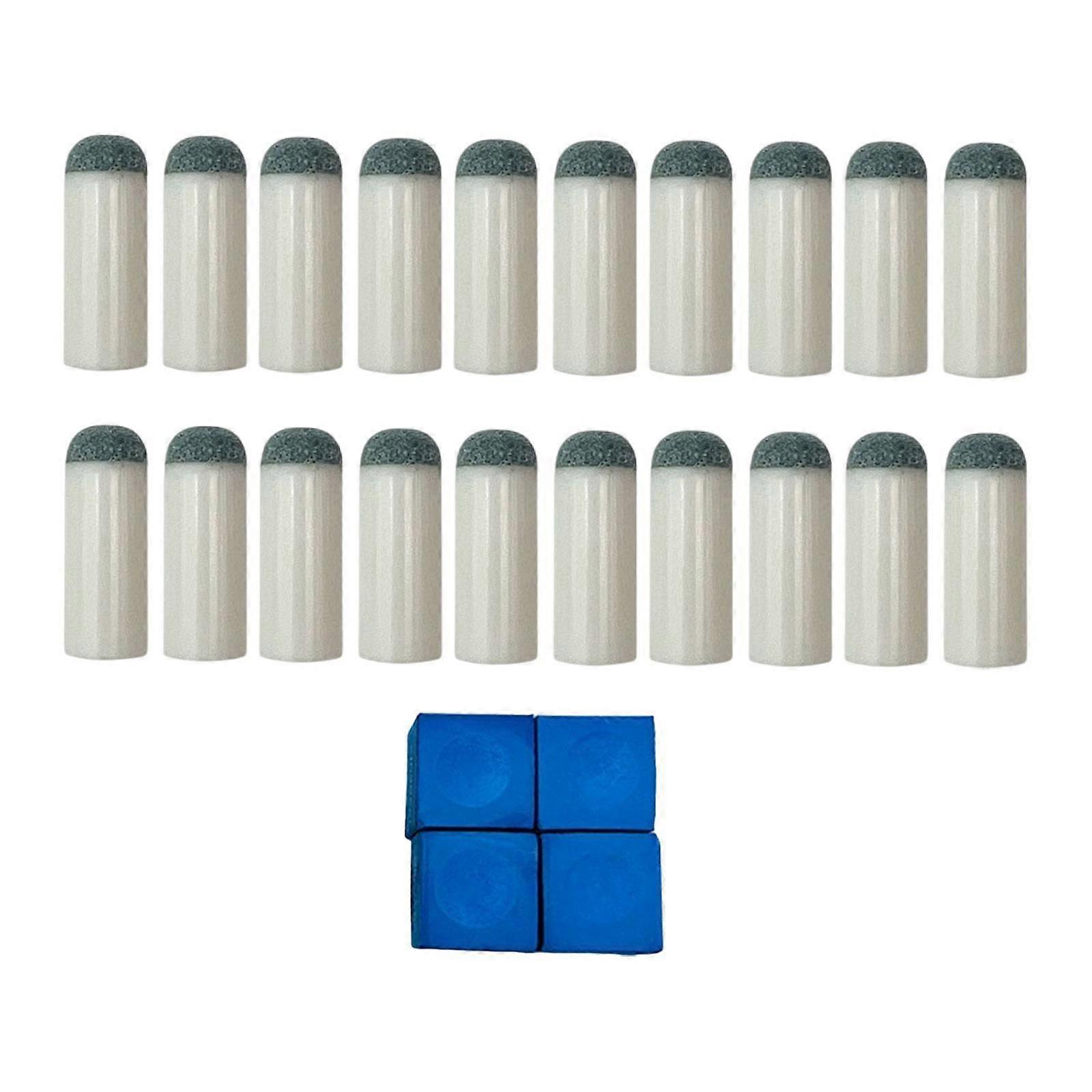 20 Pieces Slip on Pool Cue Tips Practical Parts Adults Billiard Pool Cue Tips 10 mm