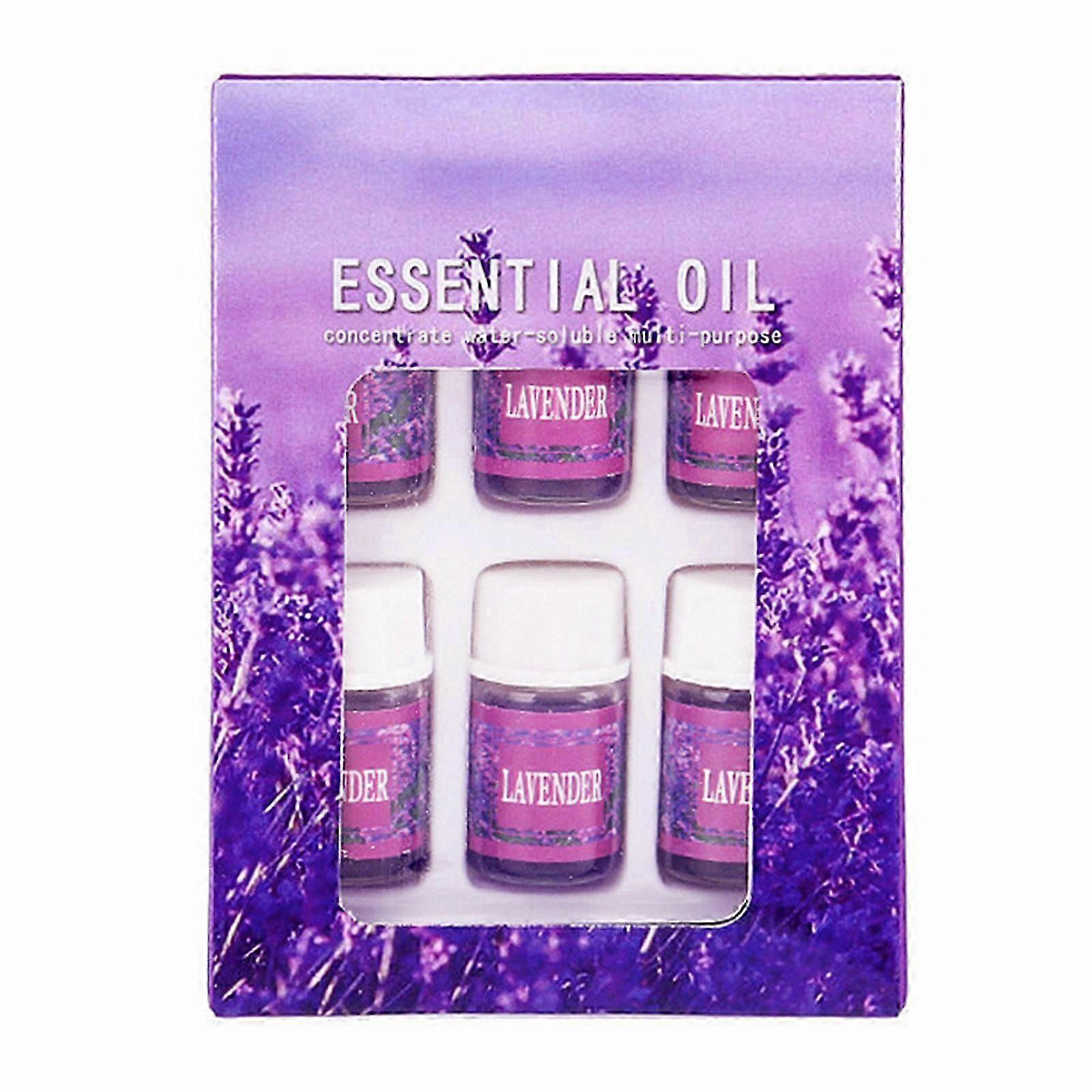 3ml 6pcs Water-soluble Essential Oils Set Pure Natural Aromatherapy Oil Aroma Essential For Oil Diffuser Humidifier