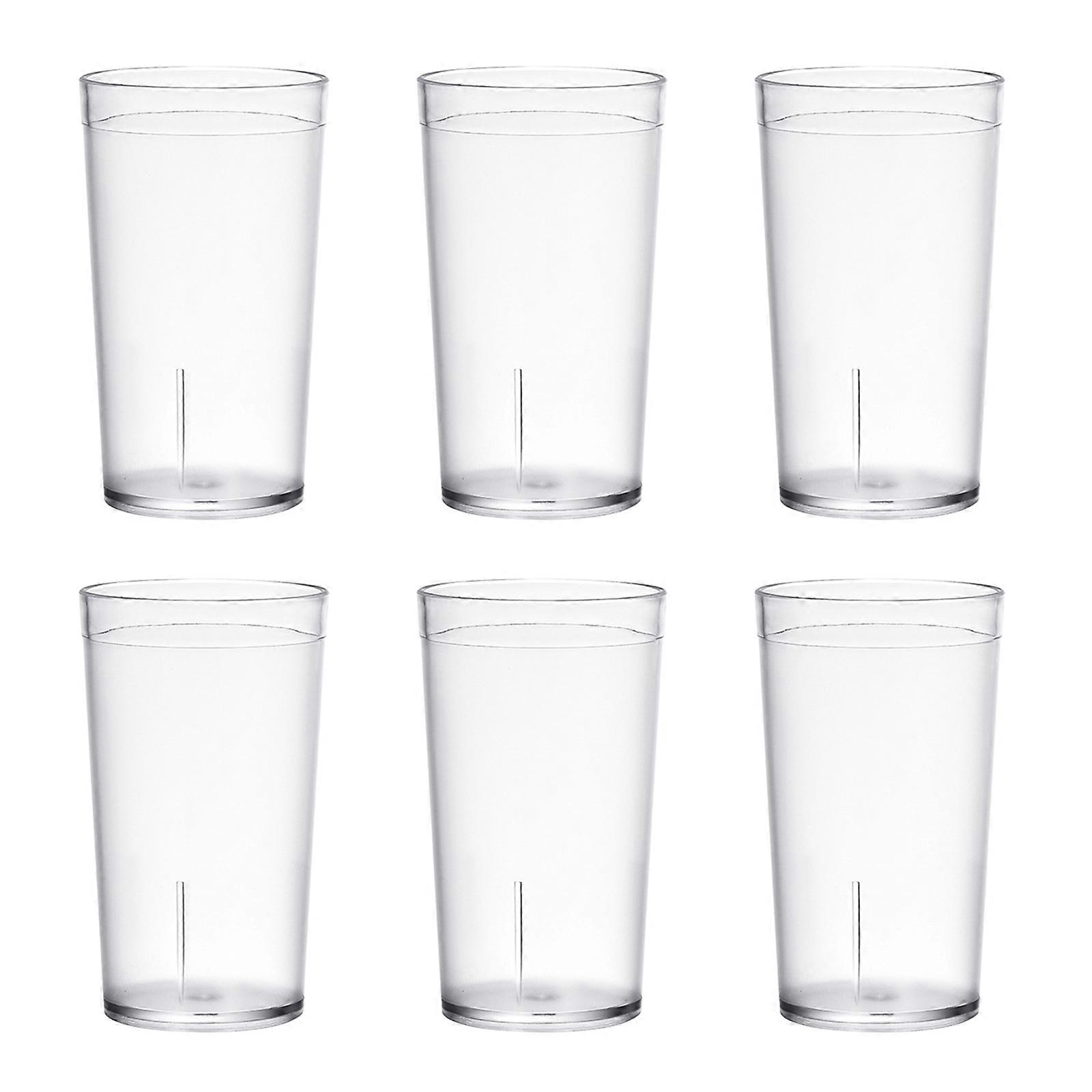 6pcs Bicchieri di Plastica Infrangibili Bicchieri d'Acqua Bicchieri Trasparenti Infrangibili Whisky Succo Bere Tazze per Bar Party