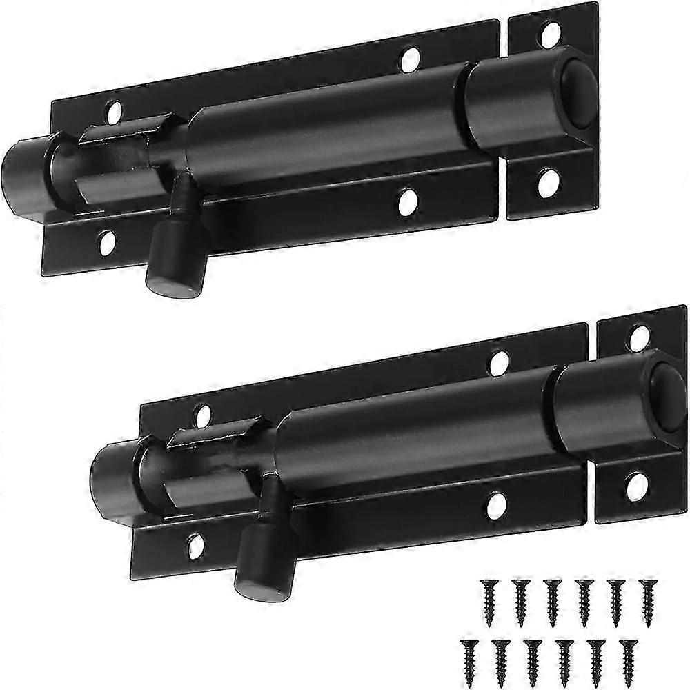 unique 2 Pack 3 Inch Barrel Bolt Lock, Heavy Duty Slide Latch Lock, Security Sliding