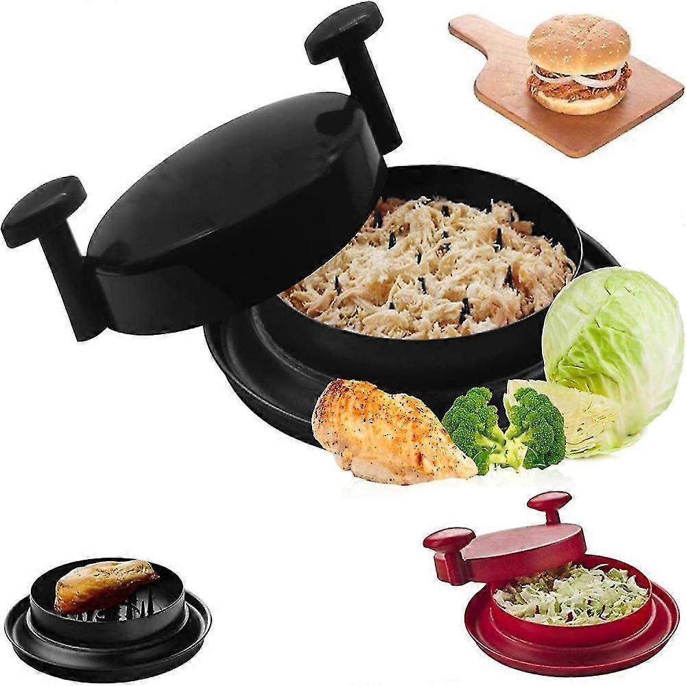 noir : déchiqueteuse de poulet, le hachoir à viande rapide et facile à utiliser, outil de déchiquetage de viande avec poignée et base antidérapante compatible avec le bœuf de porc effiloché au poulet,