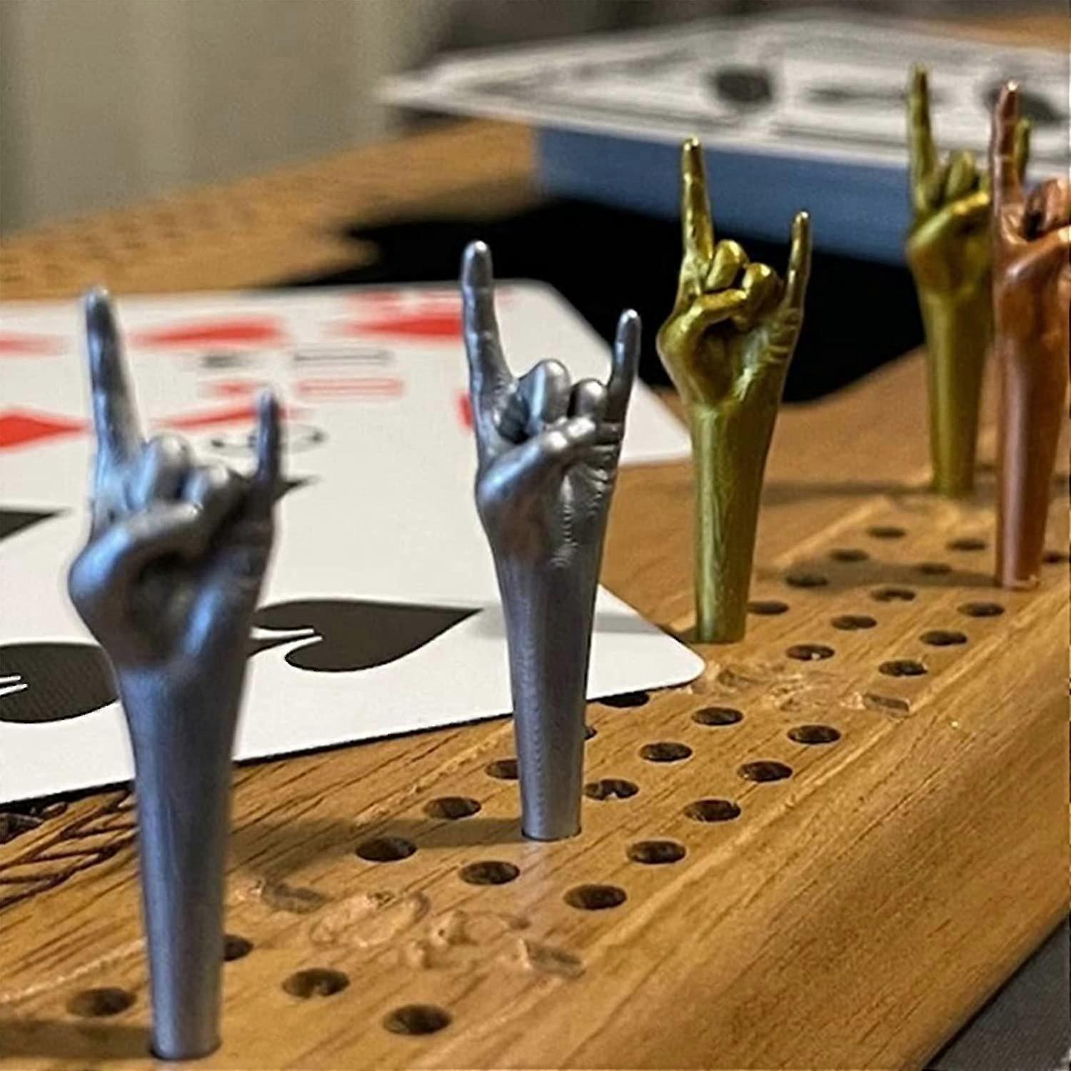 9 picchetti divertenti per cribbage, picchetti in resina per cribbage, picchetti divertenti per cribbage in 3 colori, picchetti per tavolo da cribbage adatti a giocattoli con fori da 1/8