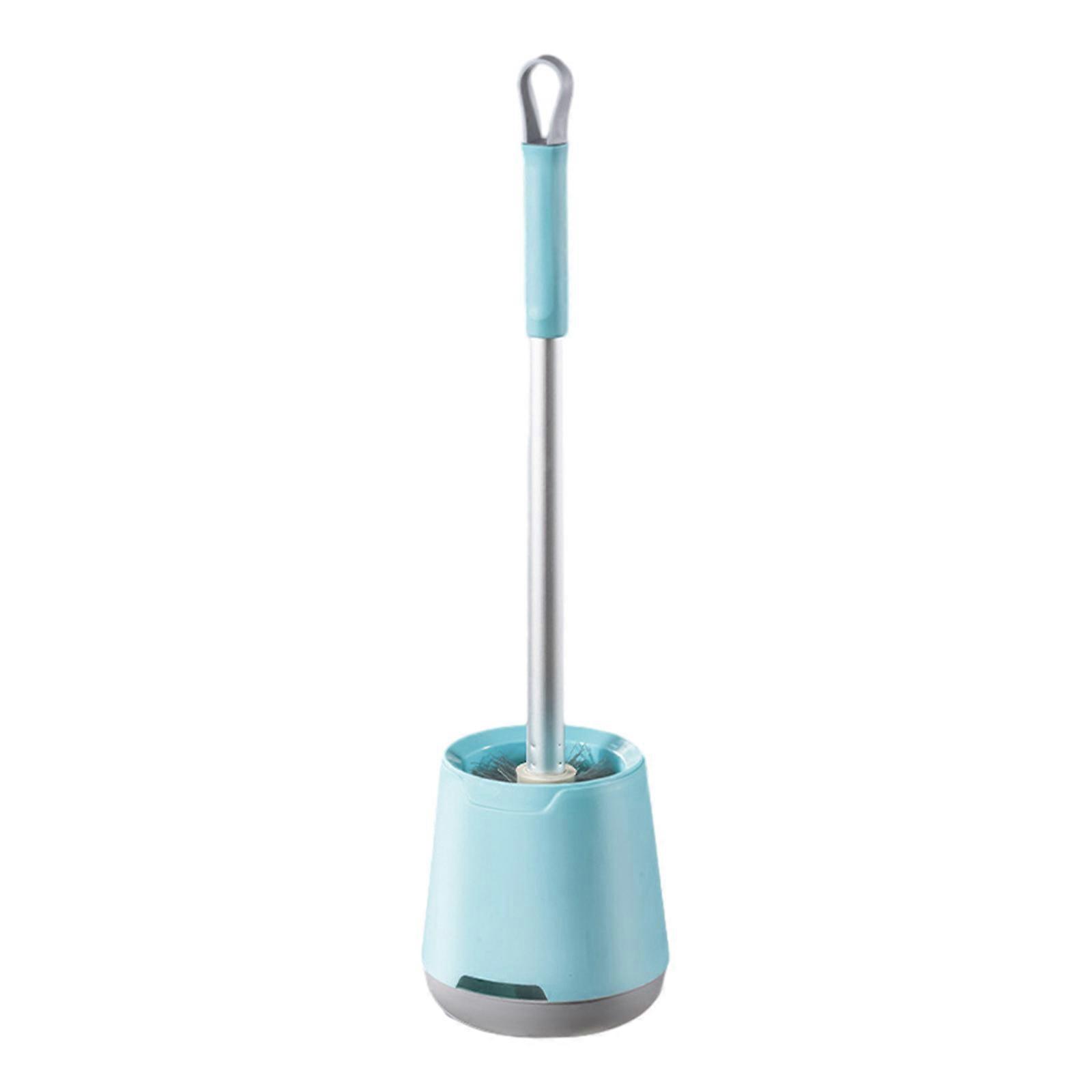 Compact & Powerful Toilet Brush - Hard Bristles, Long Handle, Modern Design for Sparkling Clean Bathrooms
