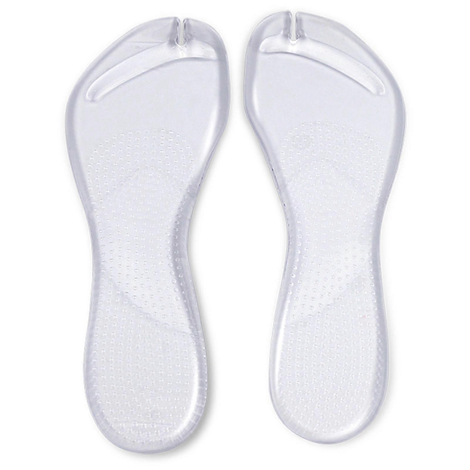 1 Pair of Transparent Silicone Insoles  Soft, Non-Slip, Wear-Resistant with Arch Support for Universal Flip-Flops, Slippers, and Sandals
