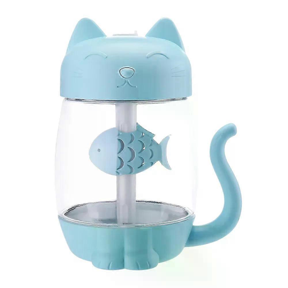 Umidificatore d'aria Luce a led Cartone animato Gatto Nebbia fredda Umidificatore USB Umidificatore ultra-silenzioso ad ultrasuoni per bambini Infant Nursery