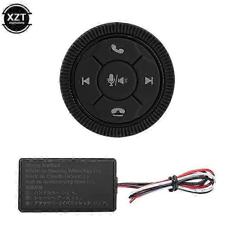 con 7-Key Car Wireless Steering Wheel Remote Control Button for Universal Car Music Wireless Android DVD GPS Navigation Player Radio Vehicle Steering