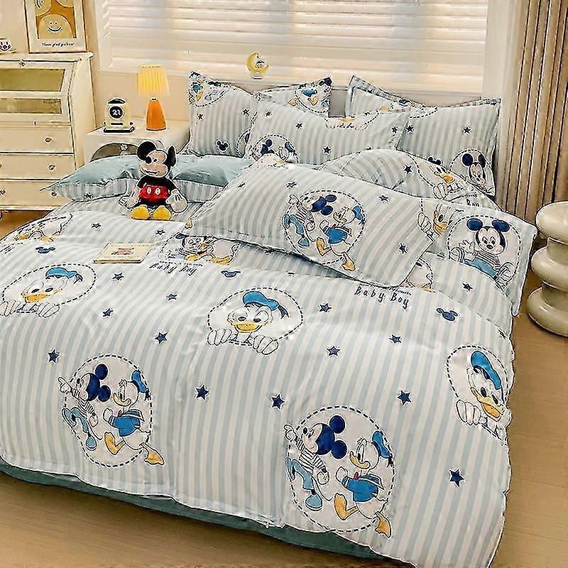 y1021 Lençóis novo Mickey Minnie urso de morango macio 100% poliéster capa de cama 3D impressão digital decoração do quarto das crianças Lençóis vvb1021