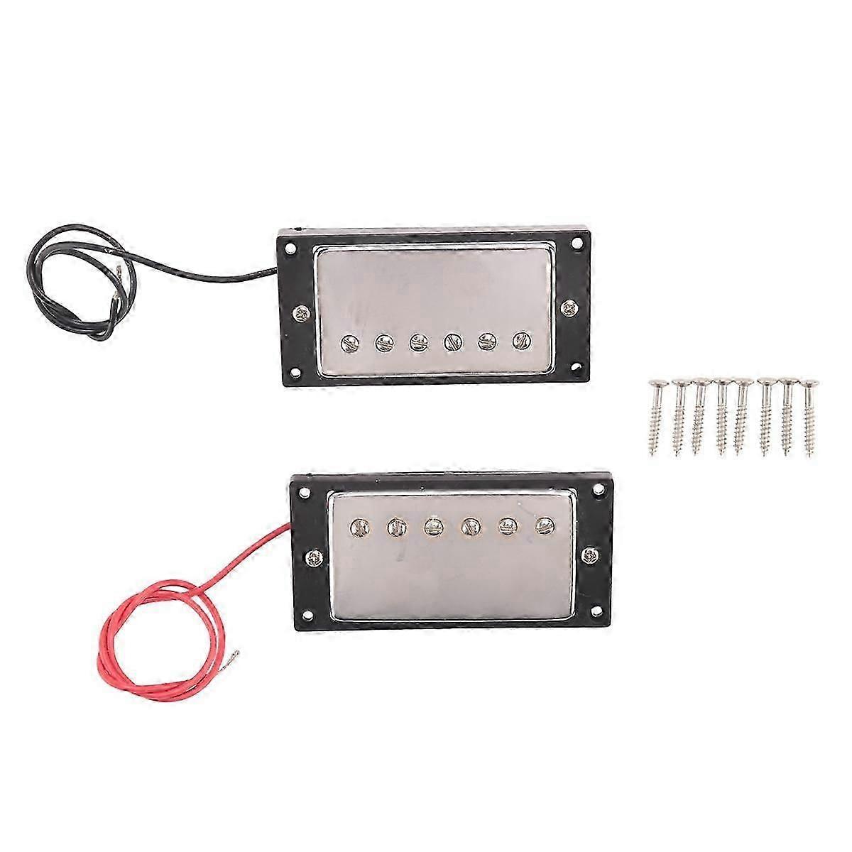 Humbucker Dubbelspolade Pickuper Hals och Stall Kompatibel med LP Style Elgitarr för Gitarr P DS