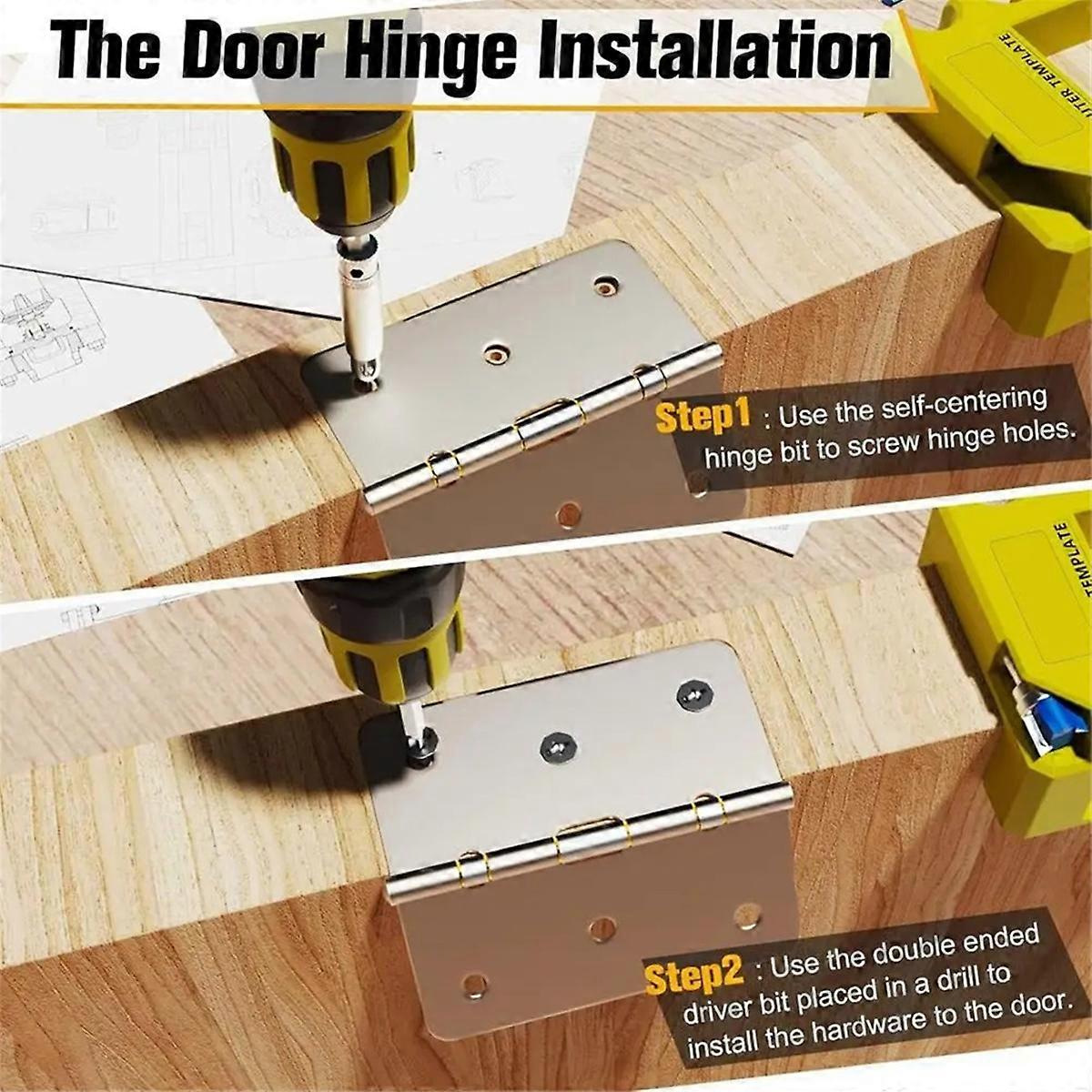 Door Hinge Router Template Removable Inserts Fit For 3-5in Length