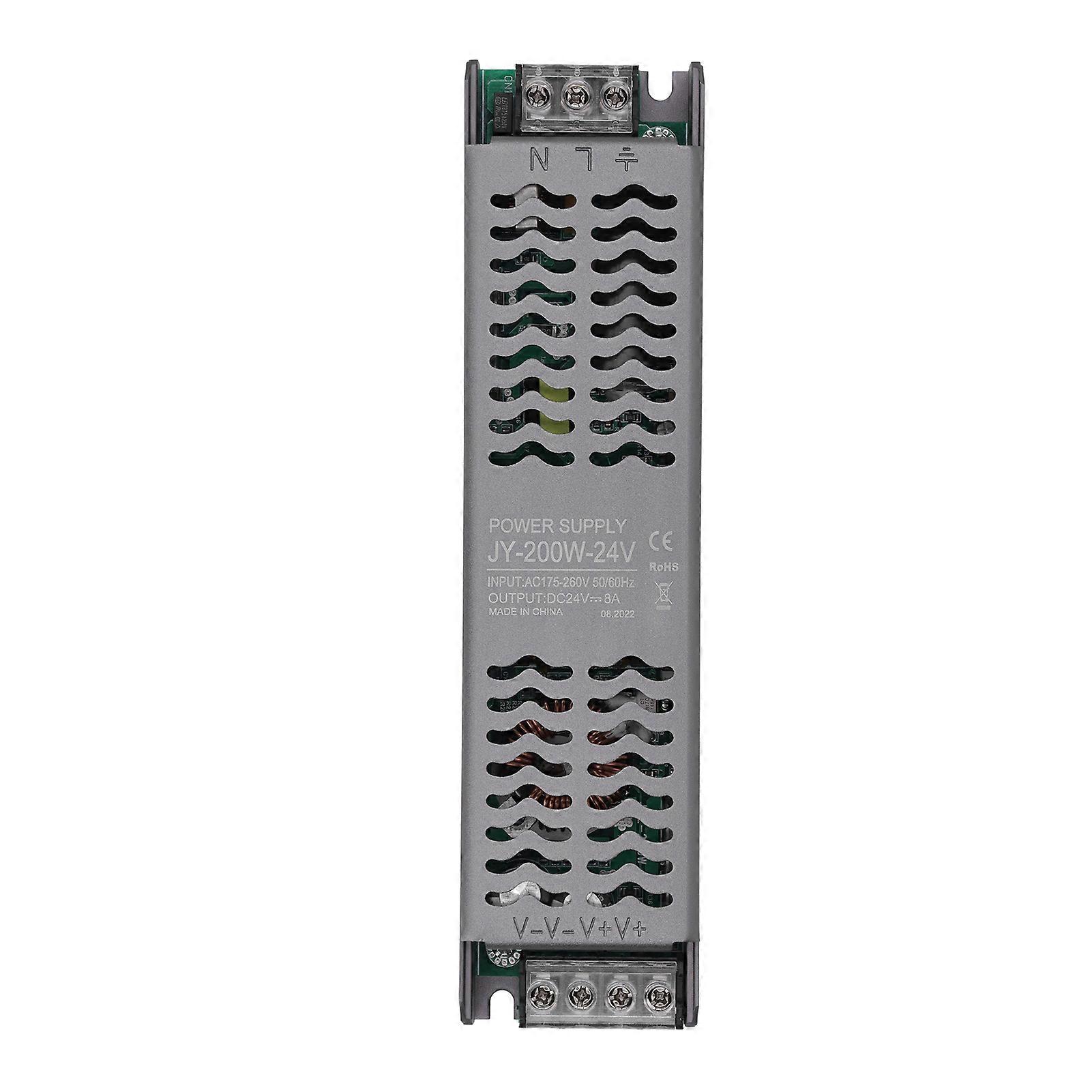 200W AC 175‑260V to 24V DC Low Voltage Output Driver Power Supply With Heat Dissipation Hole LED Transformer