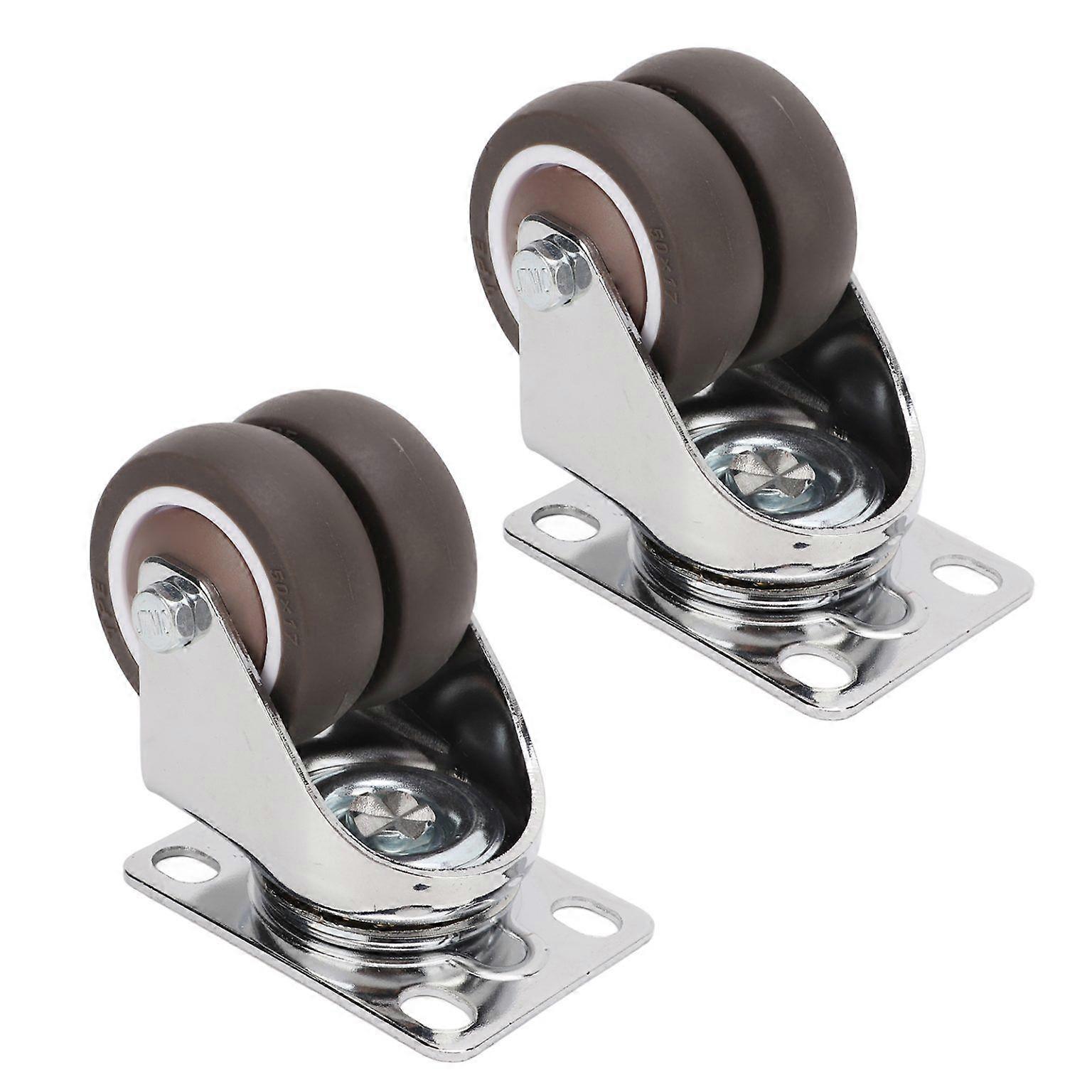 Silent 360 TPR Caster Wheels Replacement - 2 Pack