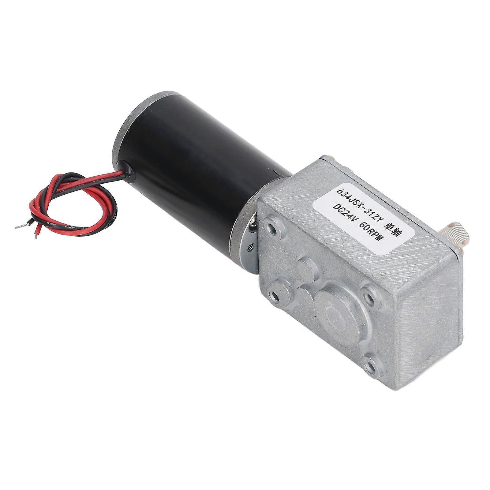 DC24V Self Locking Worm Gear Motor Reversible Single Shaft Speed Reduction Motor 634JSX 31ZY 60RPM