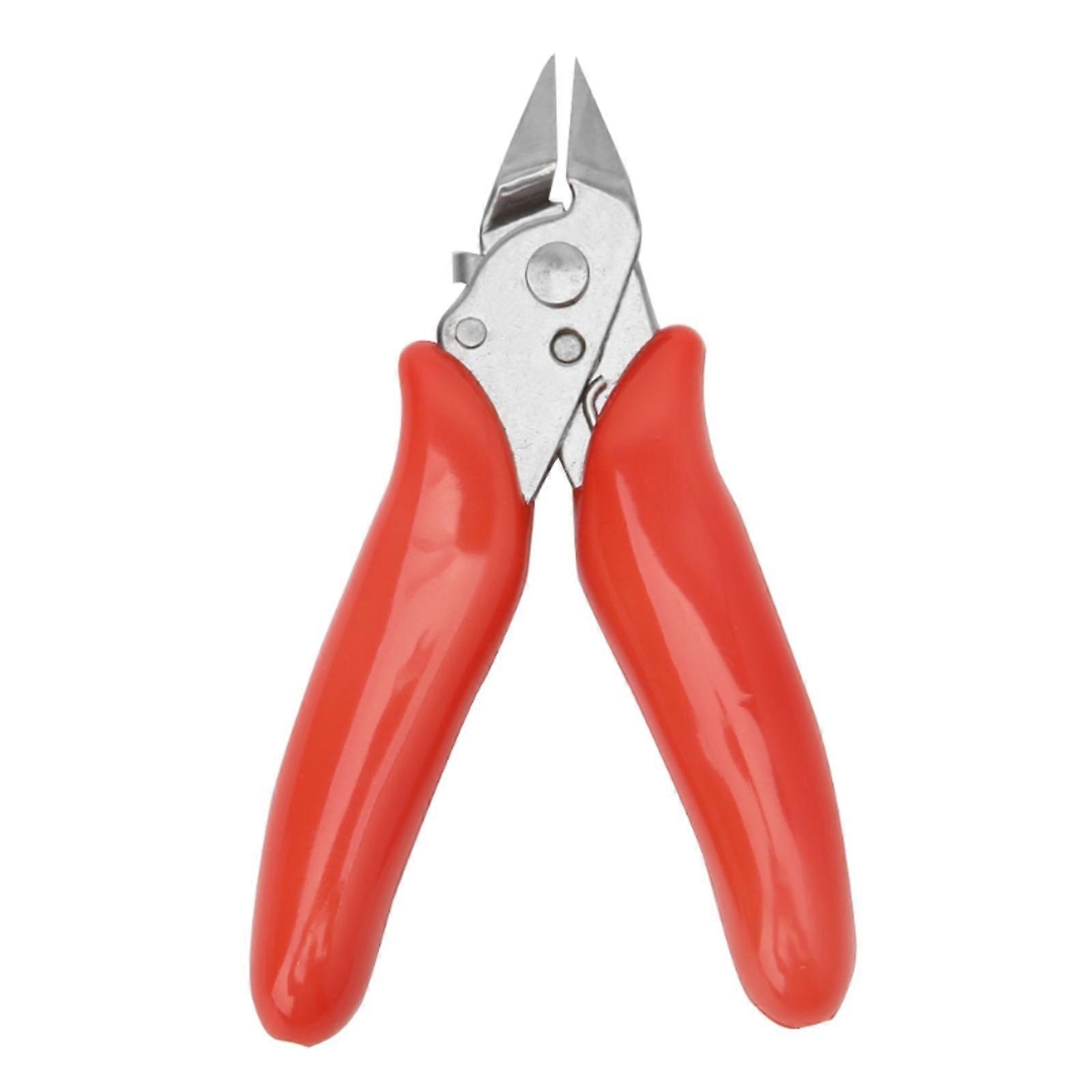 Mini 3.5" Diagonal Side Cutting Pliers Lock Cable Wire Cutter Repair Hand Tools  Red