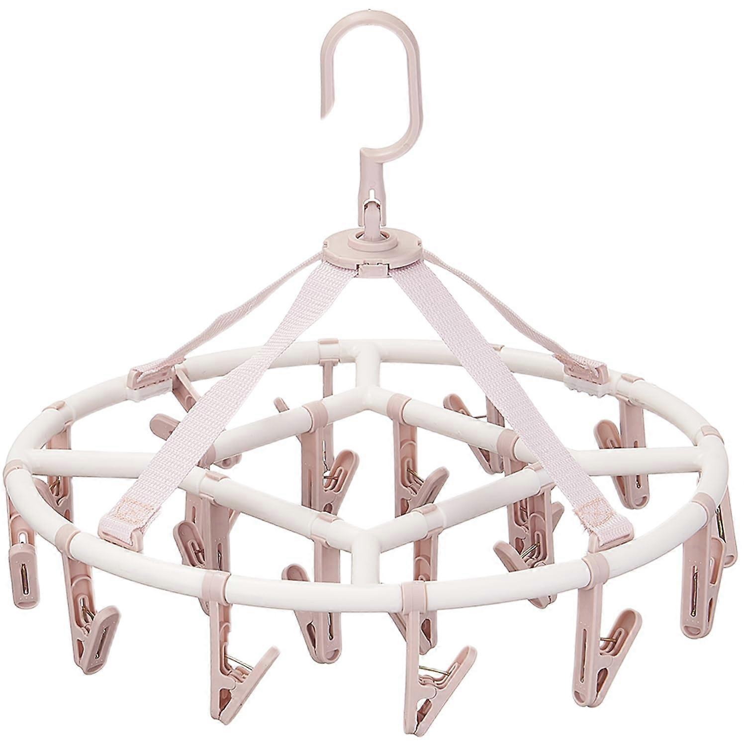 Foldable Clothes Drying Racks with 20 Drying Clips Plastic Drip Hanger for Laundry